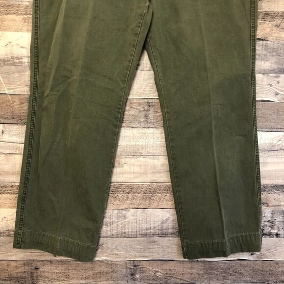 Columbia Chino Pants Womens Sz 10 Army Green Mid Rise - Picture 6 of 11